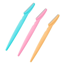 Custom Personal Logo Eye Brow Trimmer Stainless Steel Sharp Facial Eyebrow Razor OEM/ODM